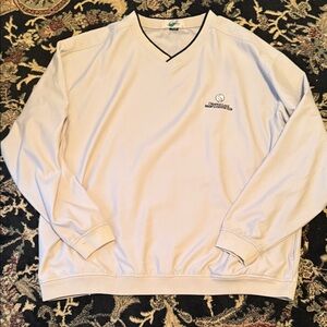 Classic Cream V-Neck Sweater by Grand Slam